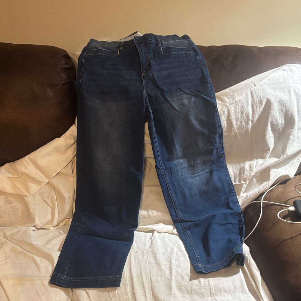 Nicole Miller Dark Blue Flare Jeans